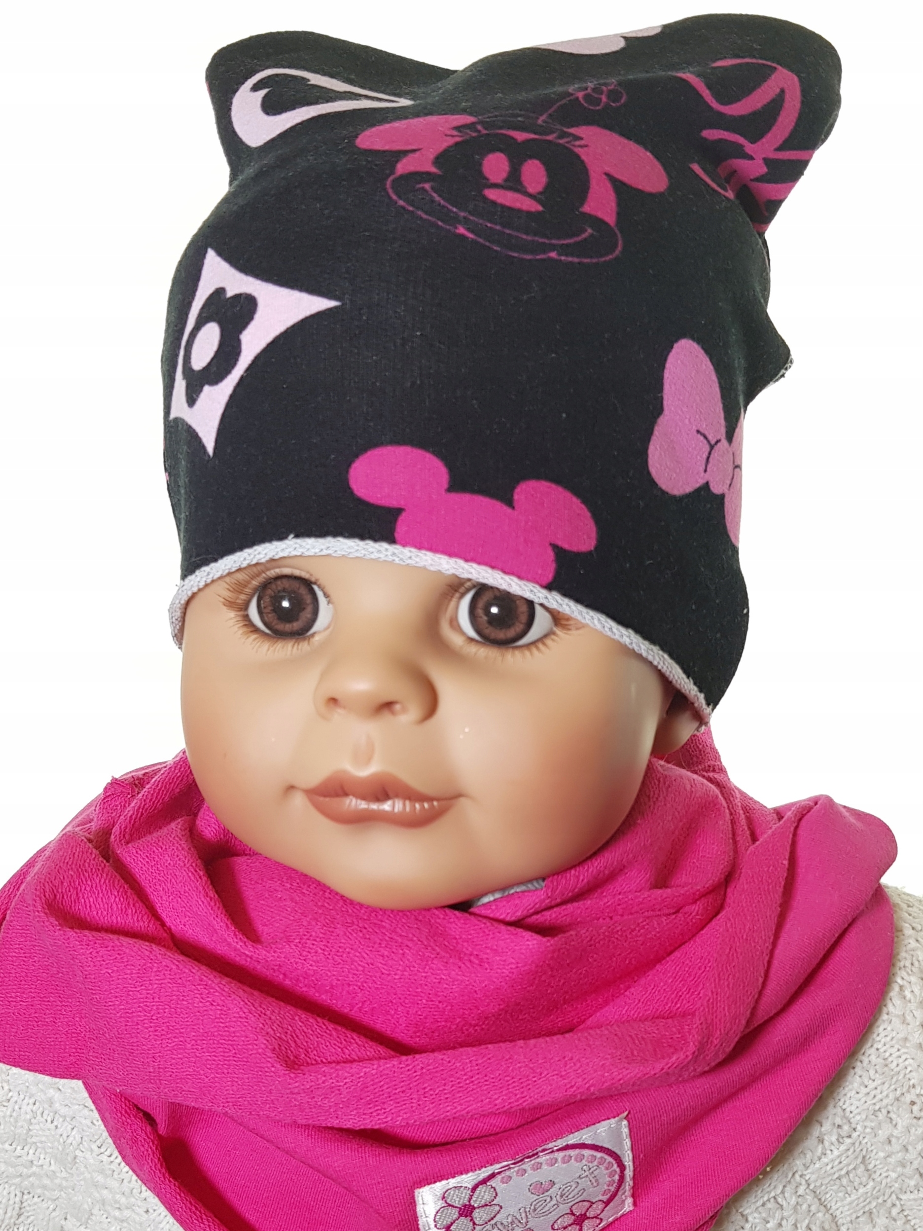 

Kpl Dresówka Czapka Beanie + Komin 6M-10LAT 25WZÓR