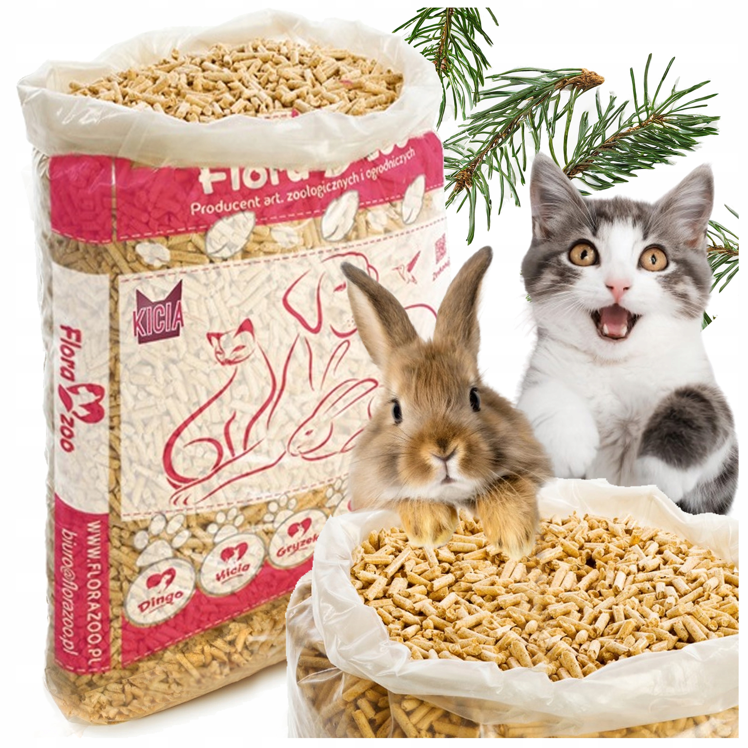 ŻWIREK DREWNIANY PELLET PODŁOŻE DO KUWETA KLATKA DLA KOTA KRÓLIKA 10KG