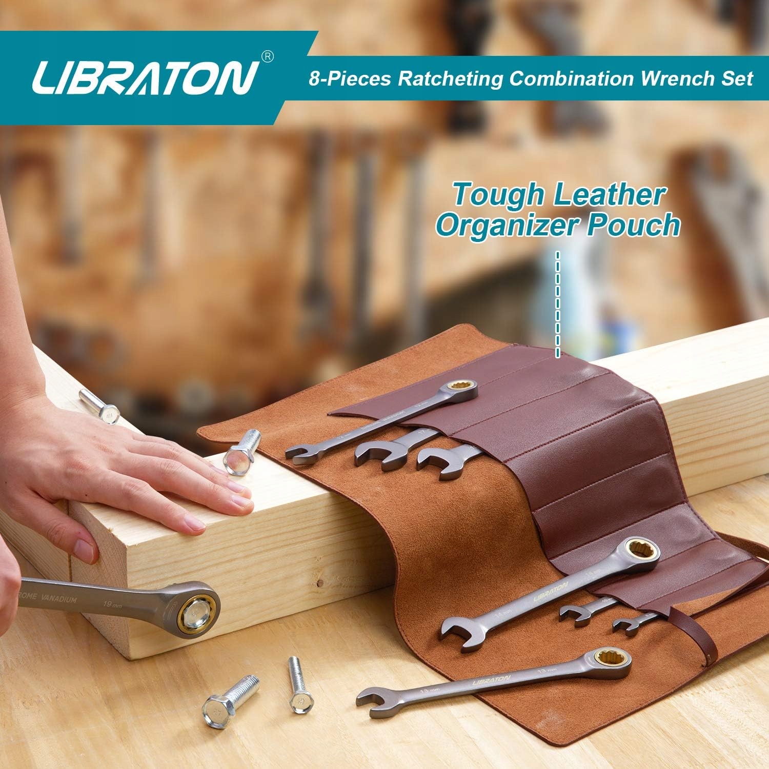 ZESTAW 8 KLUCZY GRZECHOTKOWYCH LIBRATON 8-17 MM PROFESJONALNE + ETUI Liczba elementów w zestawie 8