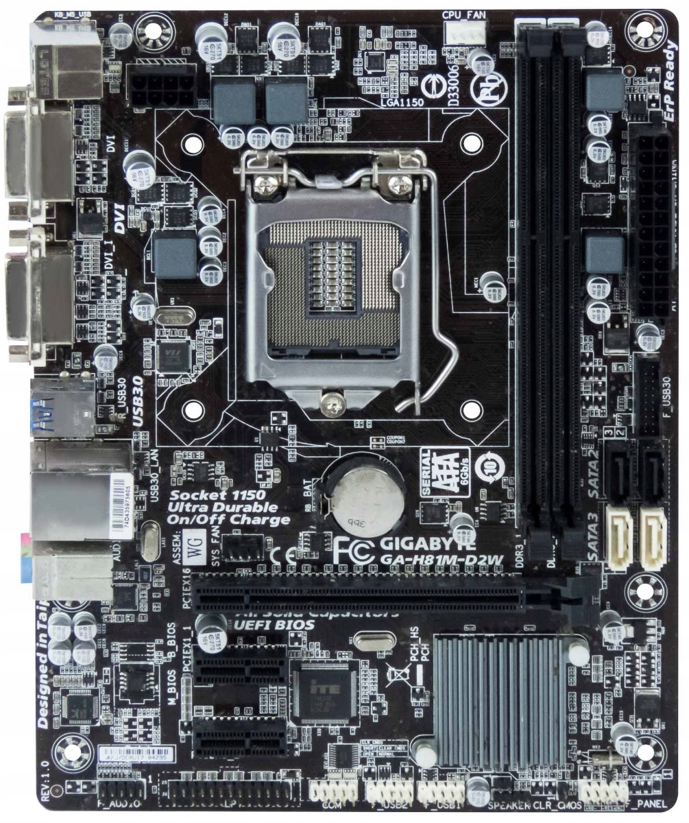 Gigabyte GA-H81M-D2W LGA1150 DDR3 microATX