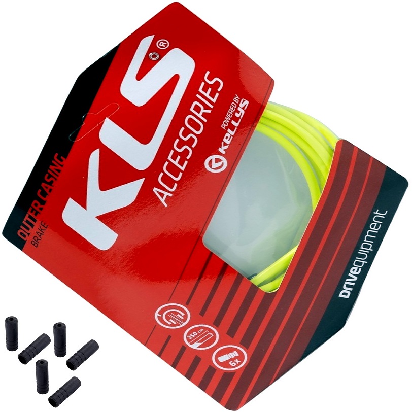 Pancerz hamulca, hamulcowy Kellys 250cm lime yellow