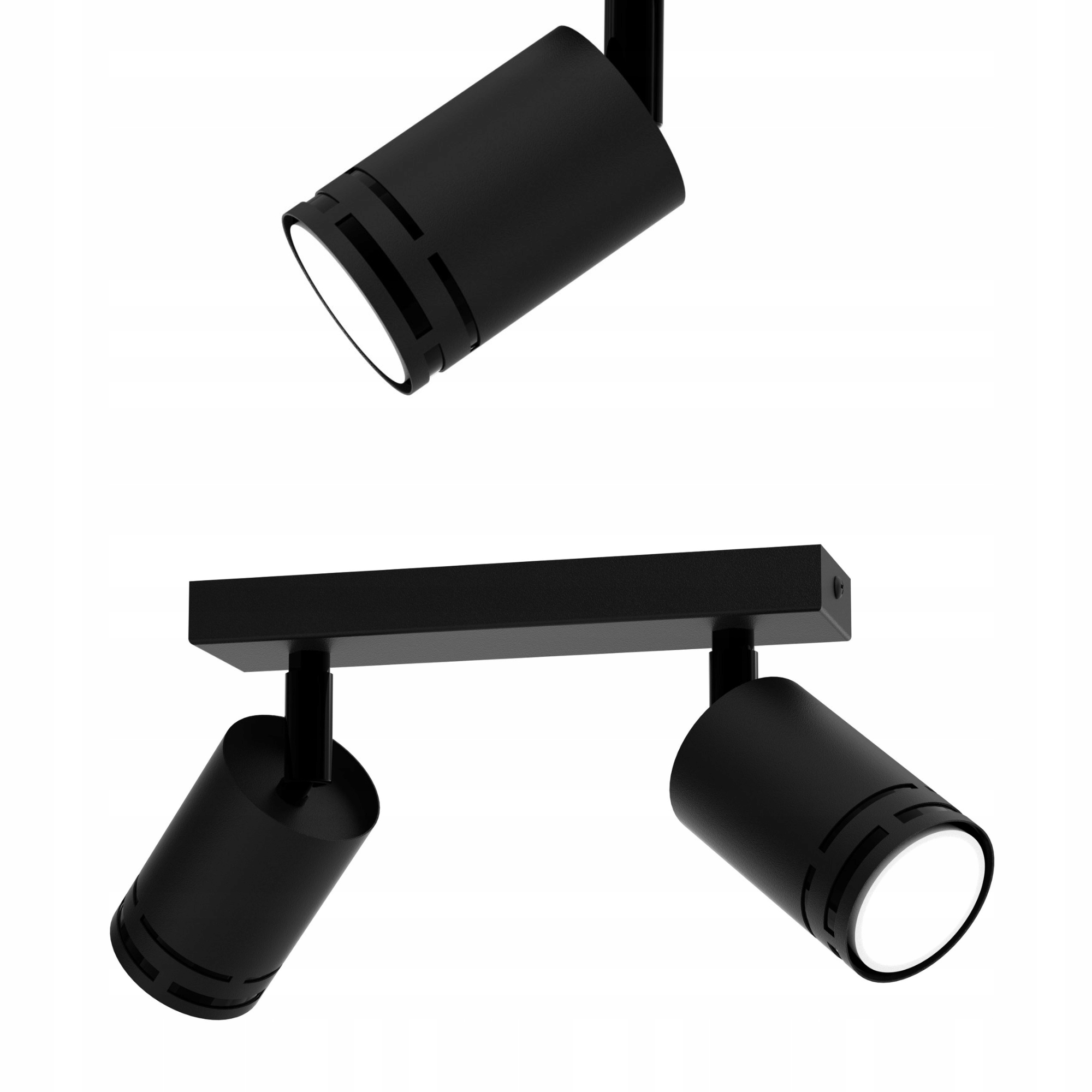 Stropní Svítidlo Stropní Černý Pohyblivý Led GU10 Spot Reflektor Nastavitelný Bodový