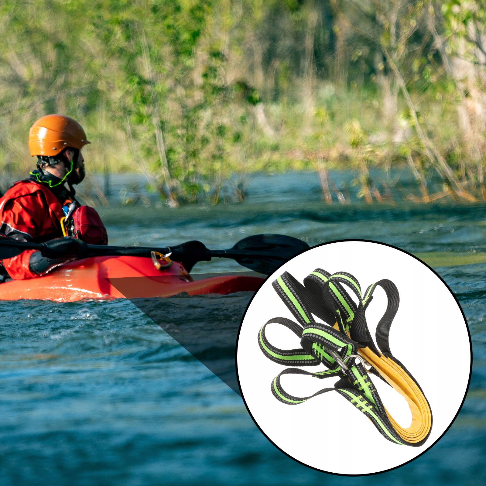 WISZĄCA DRABINA KAYAK CANOE PROFESJONALNA LINA Model 4897684