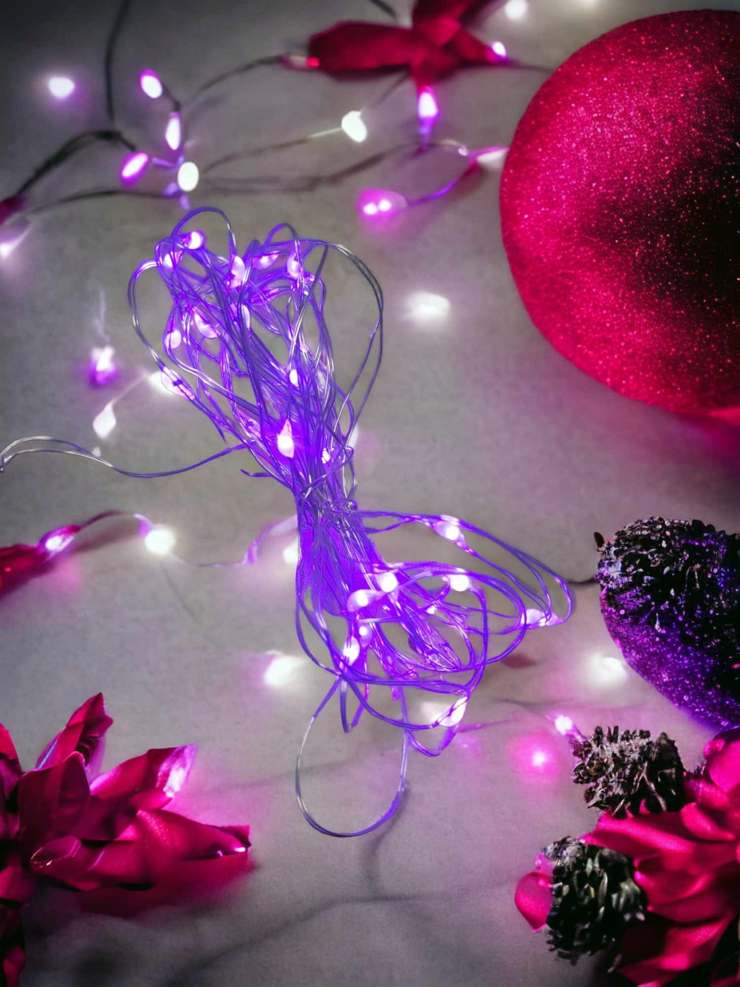 Lampki drucik LED 20 PURPUROWY Marka inna