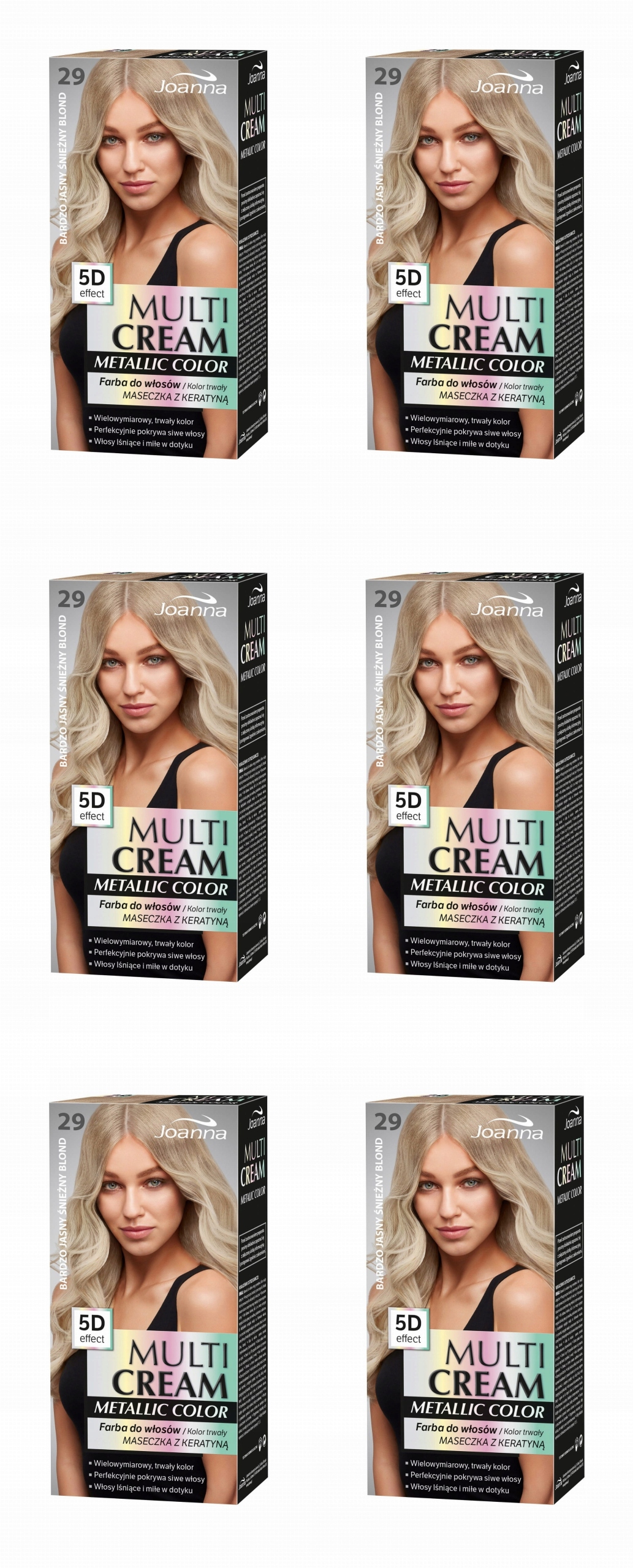 Joanna Barva v?os?w 29 Světlý ?ne?ny blond, 6 Ks