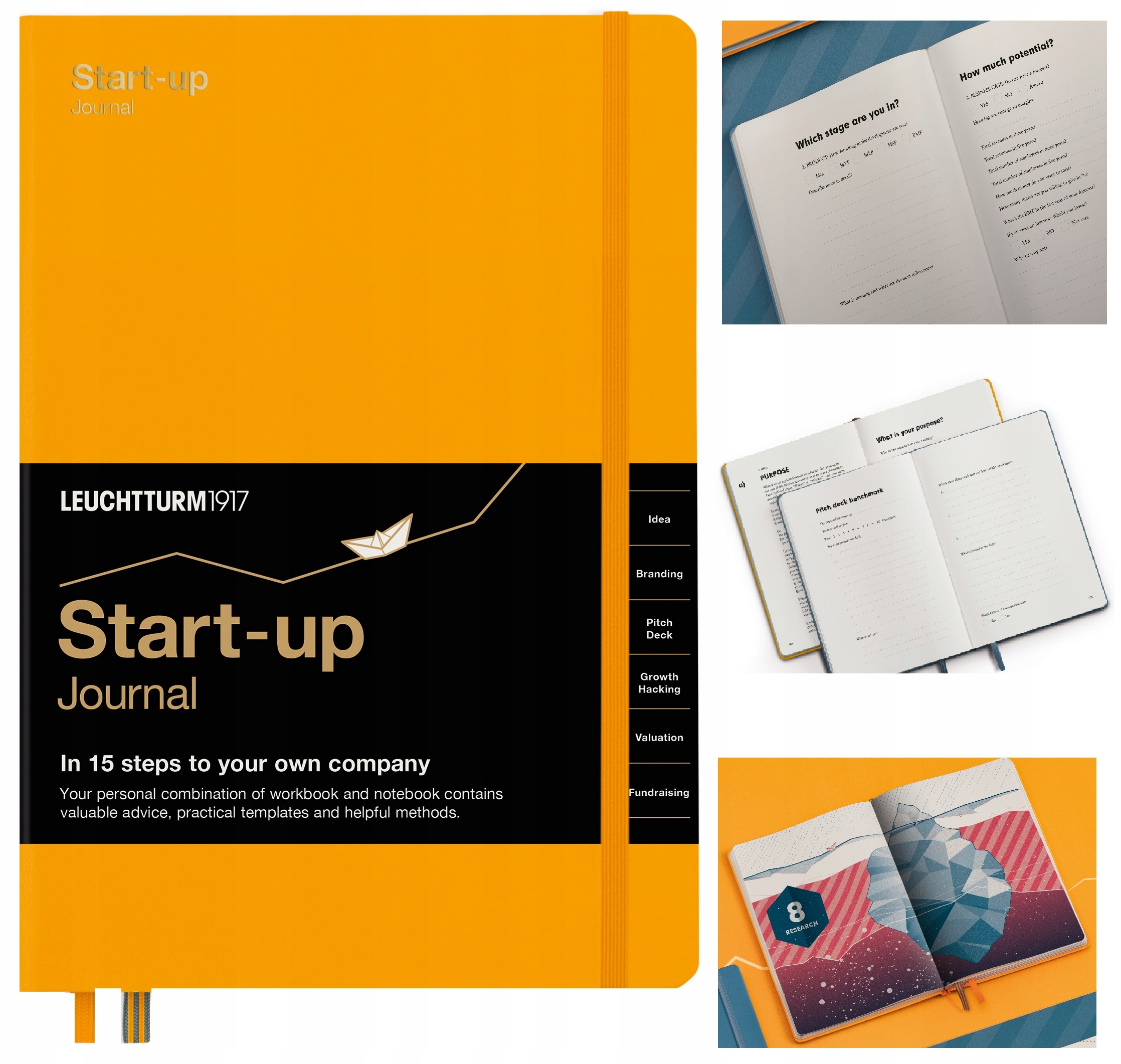 LEUCHTTURM1917 Notatnik notes planer biznesu Start-Up Journal A5 Rising Sun