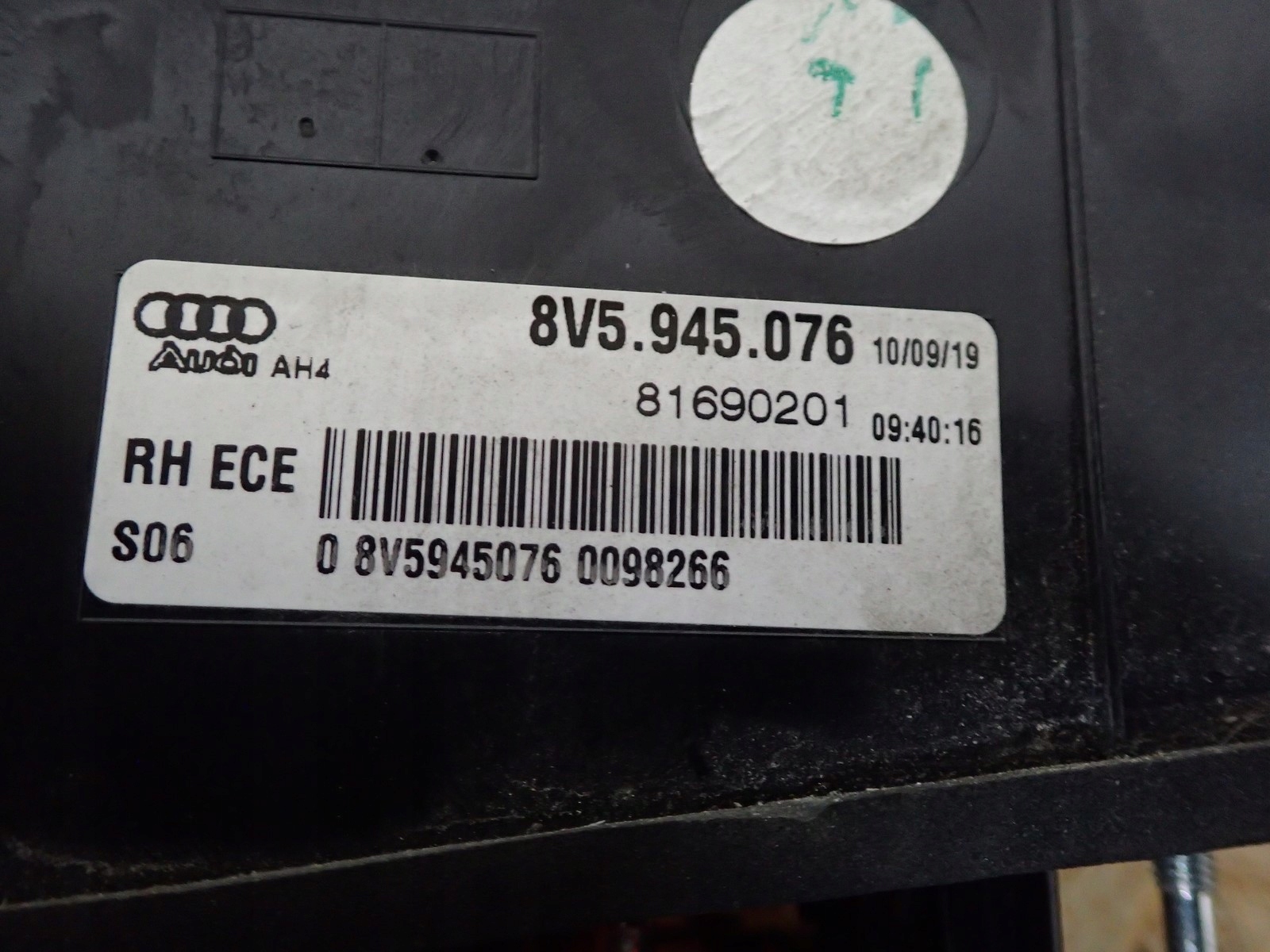 light right rear right rear part AUDI A3 sedan LIFT 16