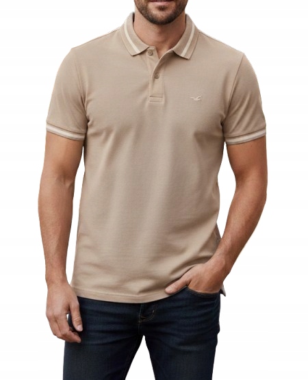Polo tričko Abercrombie Hollister tričko XL béžová