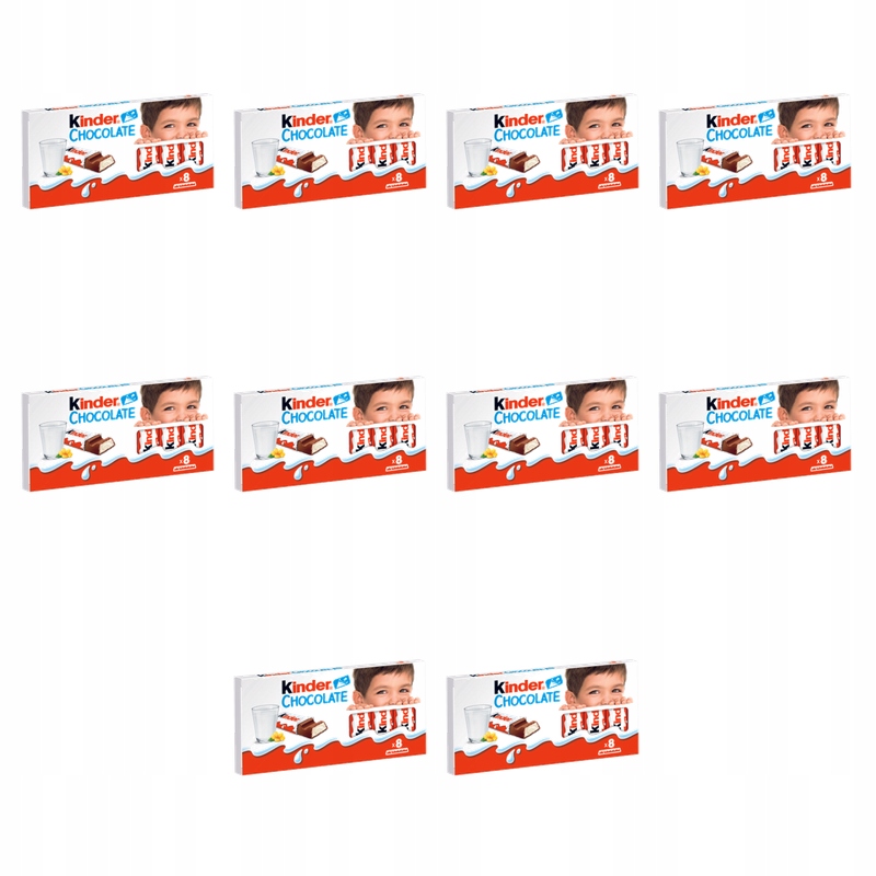 Kinder Chocolate, tyčinka, 8ks, 100g X10
