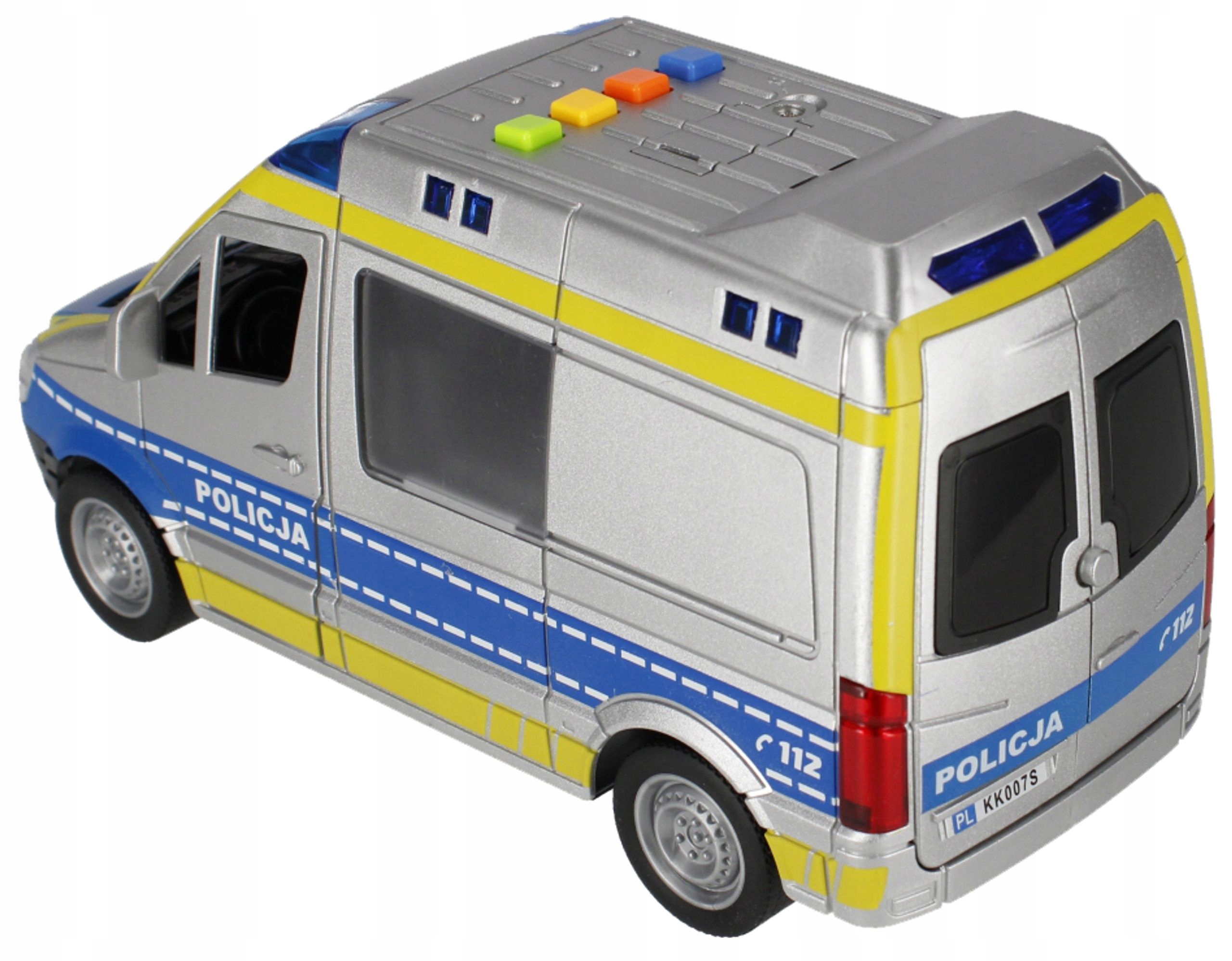 AUTO POLICYJNE RADIOWÓZ MOJE MIASTO POLICJA EFEKTY ŚWIETLNE I DŹWIĘKOWE Model Auto Policja Moje Miasto MEGA CREATIVE