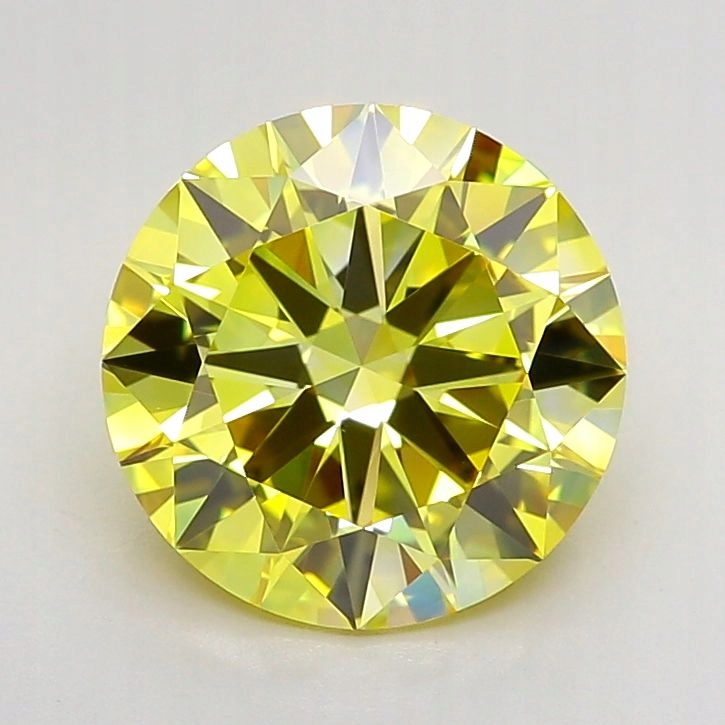 Diament laboratoryjny kolorowy 2.53ct ROUND Fancy Intense Yellow VVS1 (IGI)