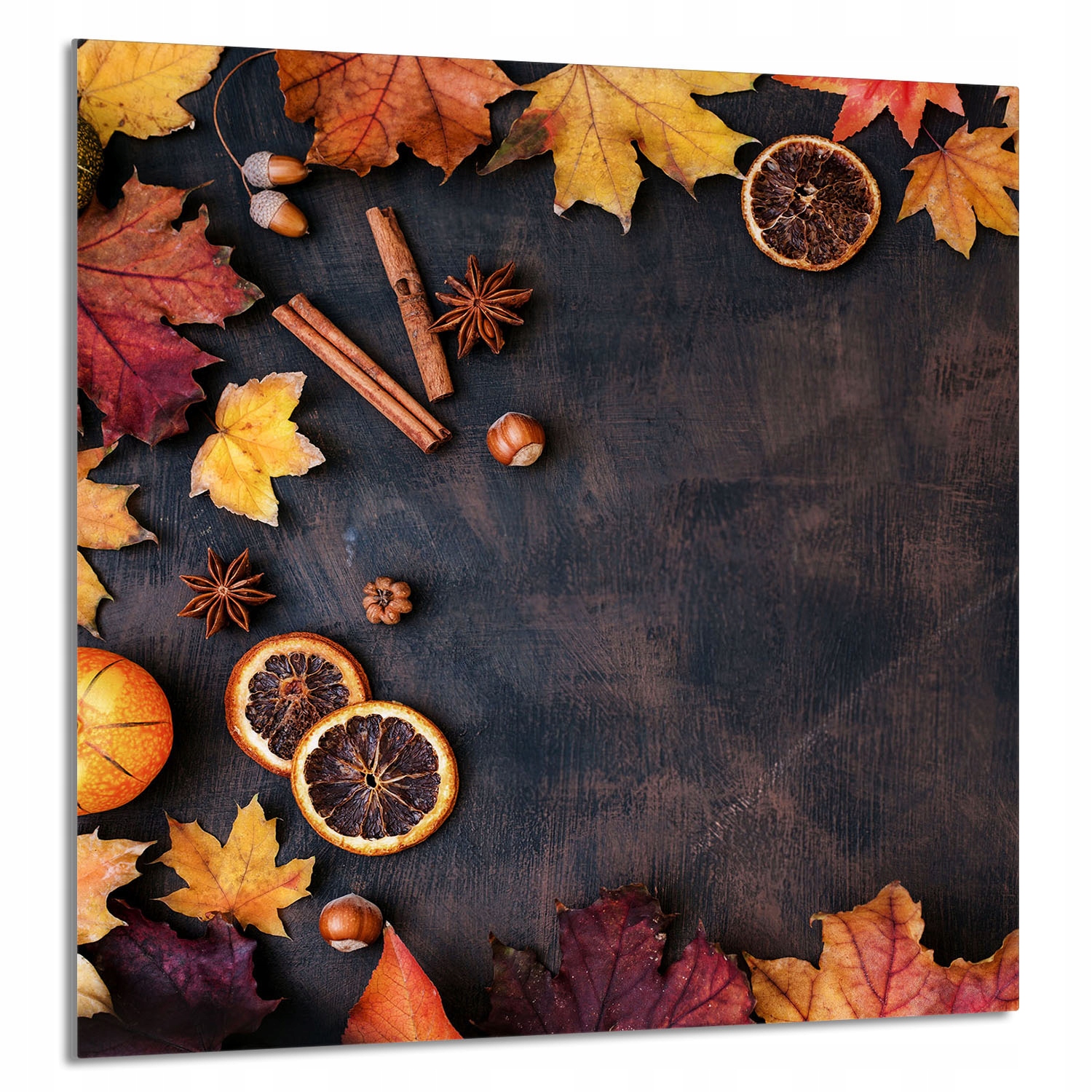 Skleněný Panel Do Kuchyně 60x65 Listy Tvrzené Sklo