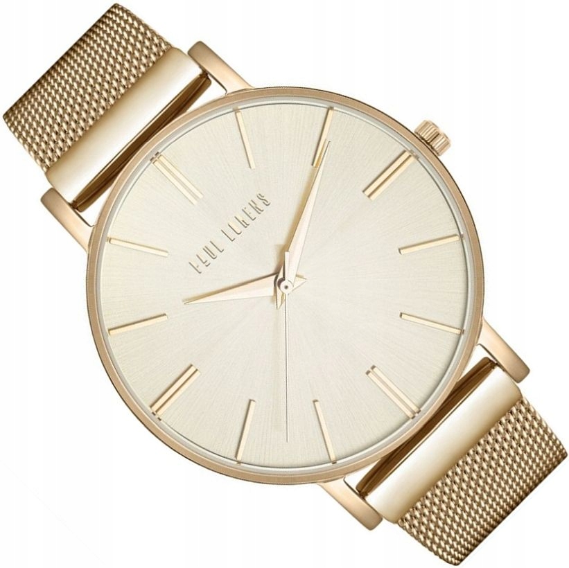 Zlaté Klasické Dámské Hodinky Paul Lorens PL10401B-4D1 Slim Mesh 42 mm Box