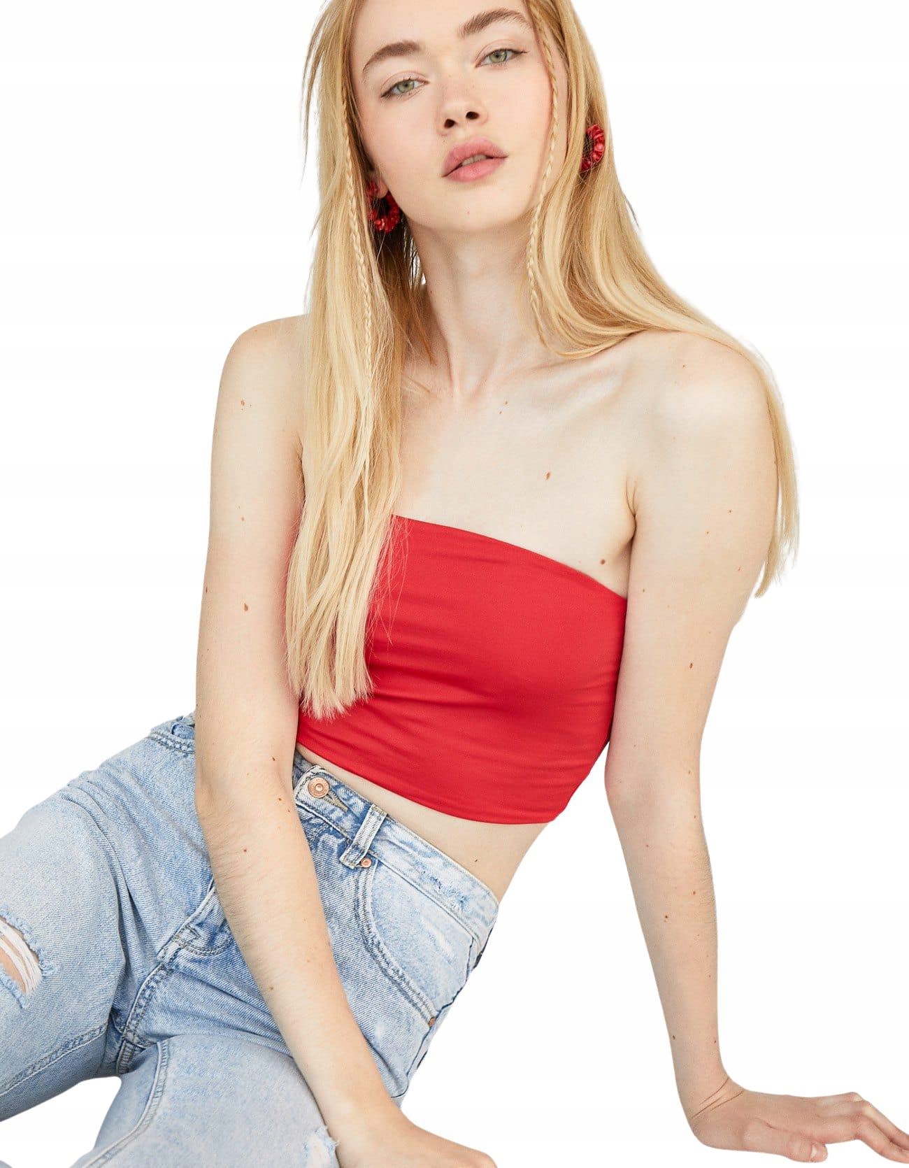 H5A004 STRADIVARIUS__MM8 CROP TOP TUBA__L Marka Stradivarius