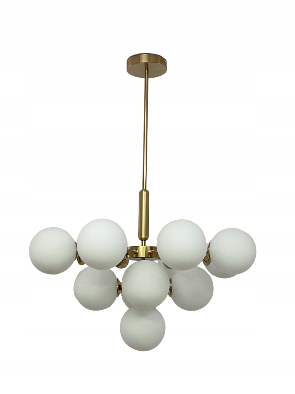 Závesná Stropná Lampa Luster Kule Zlatá Moderná Mliečna Led