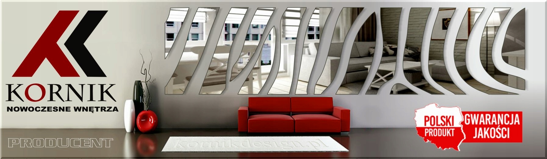 Dekoracyjne lustro akrylowe Kształt prostokąt