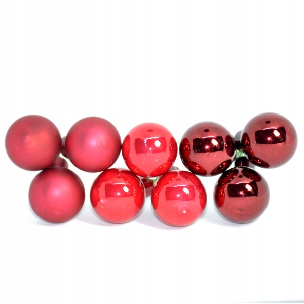 

Bombki szklane drucik czerwień świąteczna 2 cm/ 36