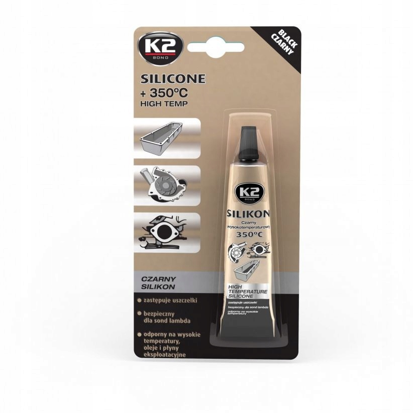 

K2 Silikon Wysokotemp. Czarny Blister +350°C 21G