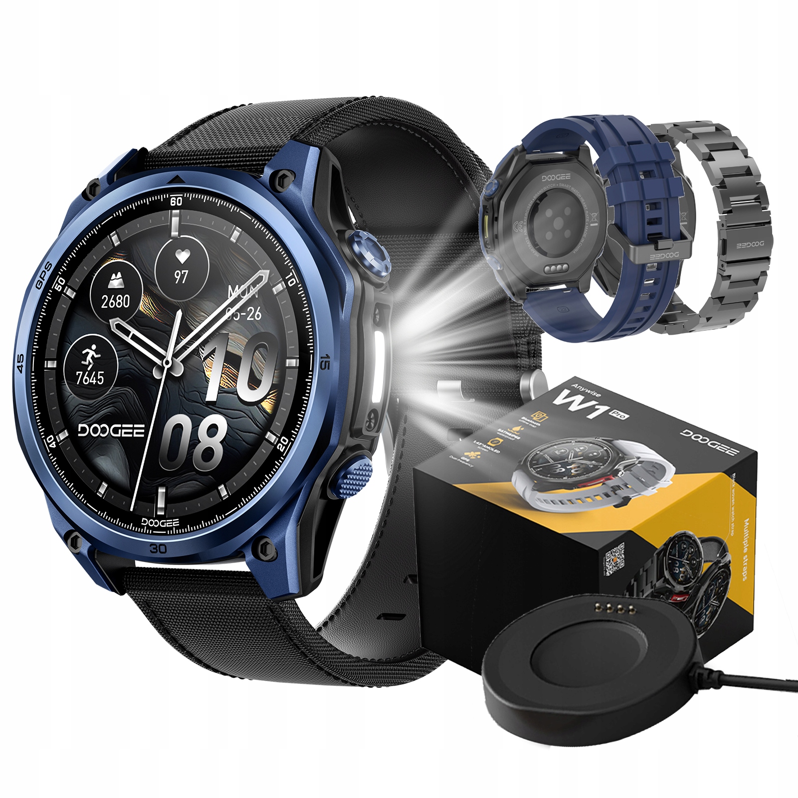 Inteligentné hodinky Pánske Gps Amoled Rozhovory Menu Pl Mapy Offline Hodinky IP68 sport