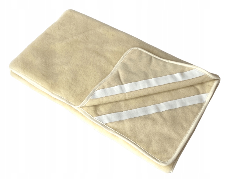 Prześcieradło wełniane 140X200 Podkład z gumkami 100% Wełna Merynos 480g/m2