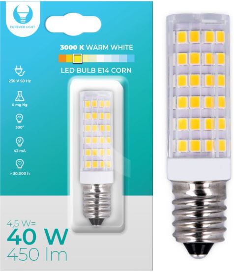 

Żarówka Led E14 Corn 4,5W ciepła do lampki okapu