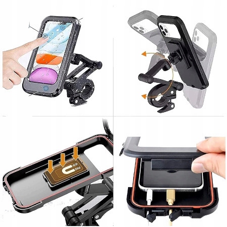 WODOODPORNY UCHWYT ROWEROWY MOTOCYKLOWY NA TELEFON Marka Inna marka