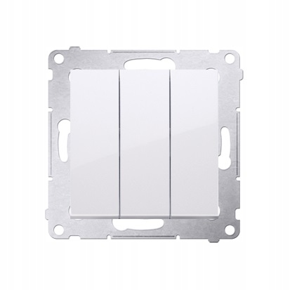 PRZYCISK ZWIERNY POTRÓJNY BIAŁY SIMON 54