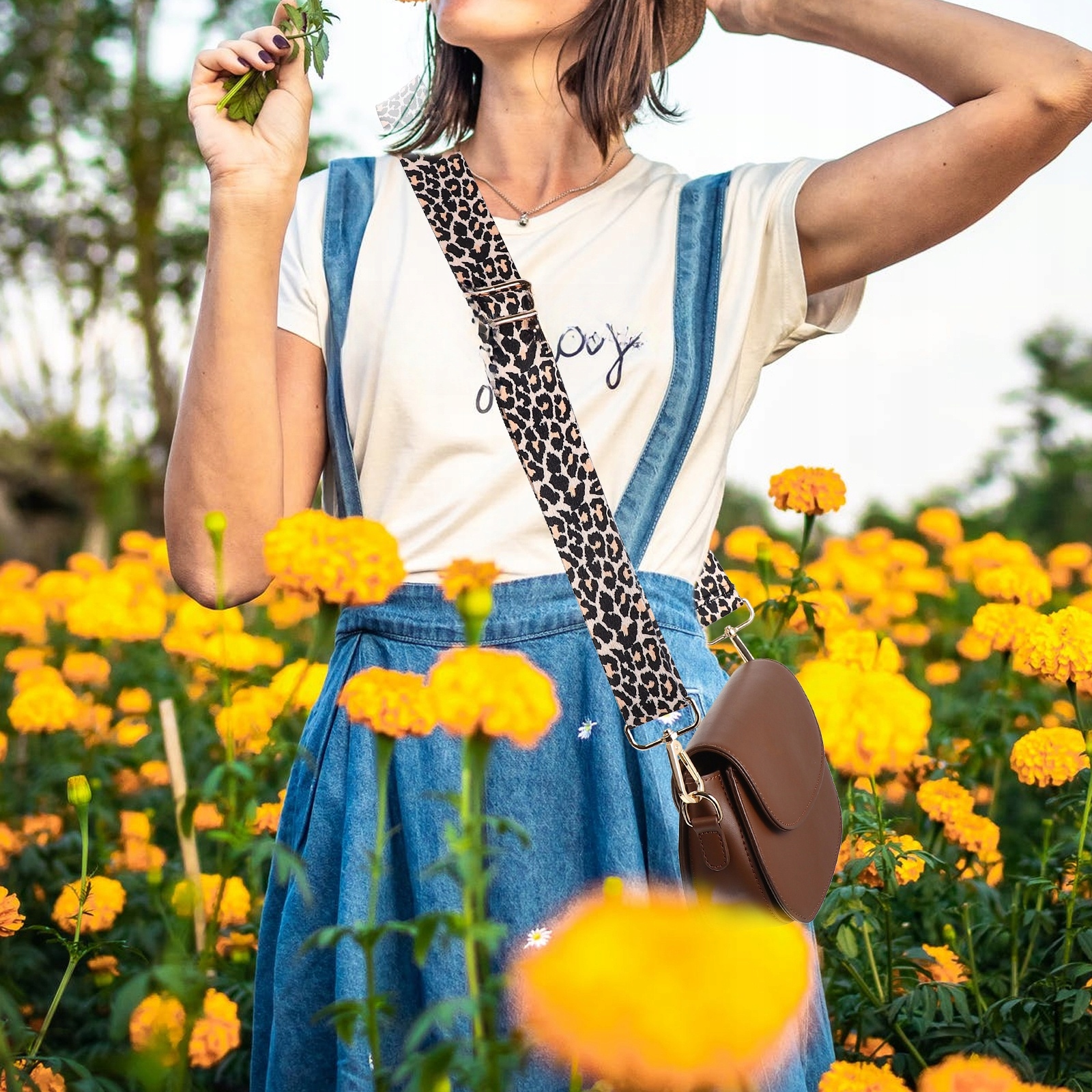 PASEK NA RAMIĘ W PANTERKĘ PASKI DO TORBY Model 42281091