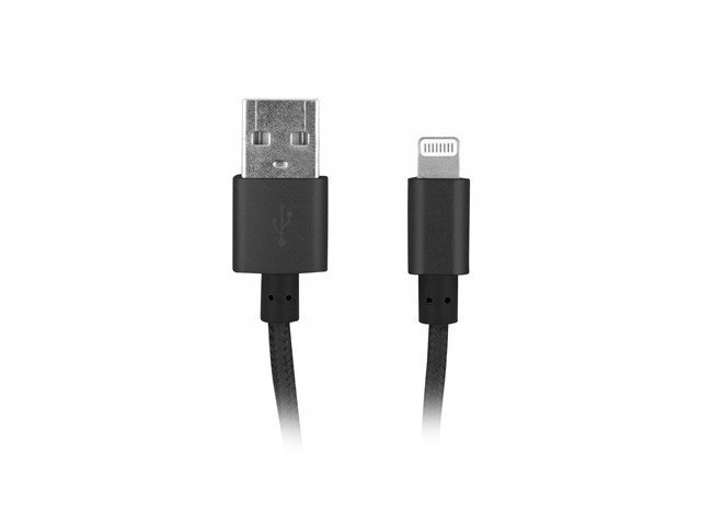 

Kabel Lightning(m)->usb-a(m) 1.5M Czarny Mfi Op