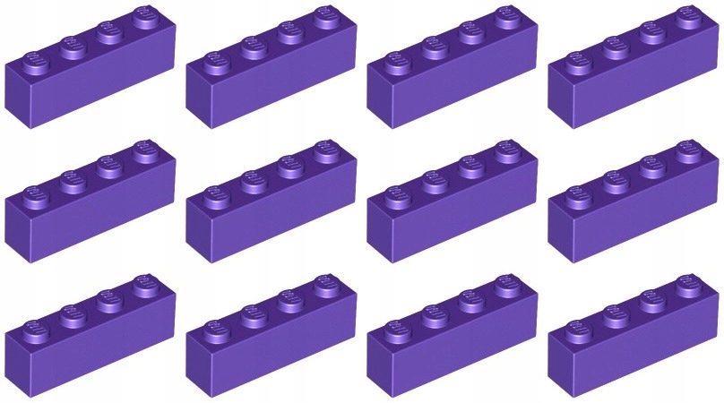 

Lego 3010 Klocek 1x4 fioletowy (20g) 12 szt.
