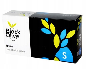 

Rękawice nitrylowe czarne Black Olive S 100szt