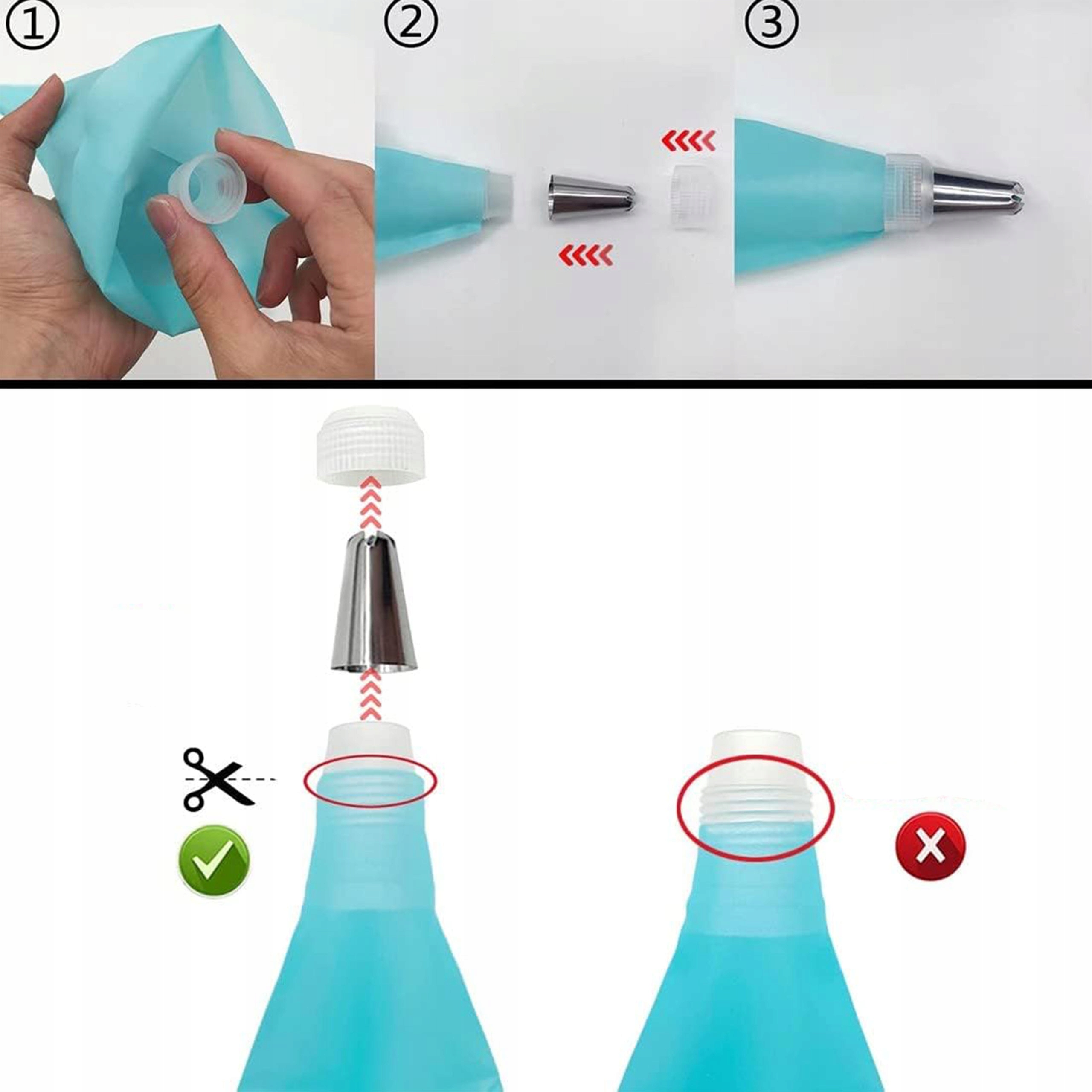 DEKORATOR IGŁA RĘKAW CUKIERNICZY DO TORTÓW CIAST NADZIEWANIA PĄCZKÓW #06 Marka inna