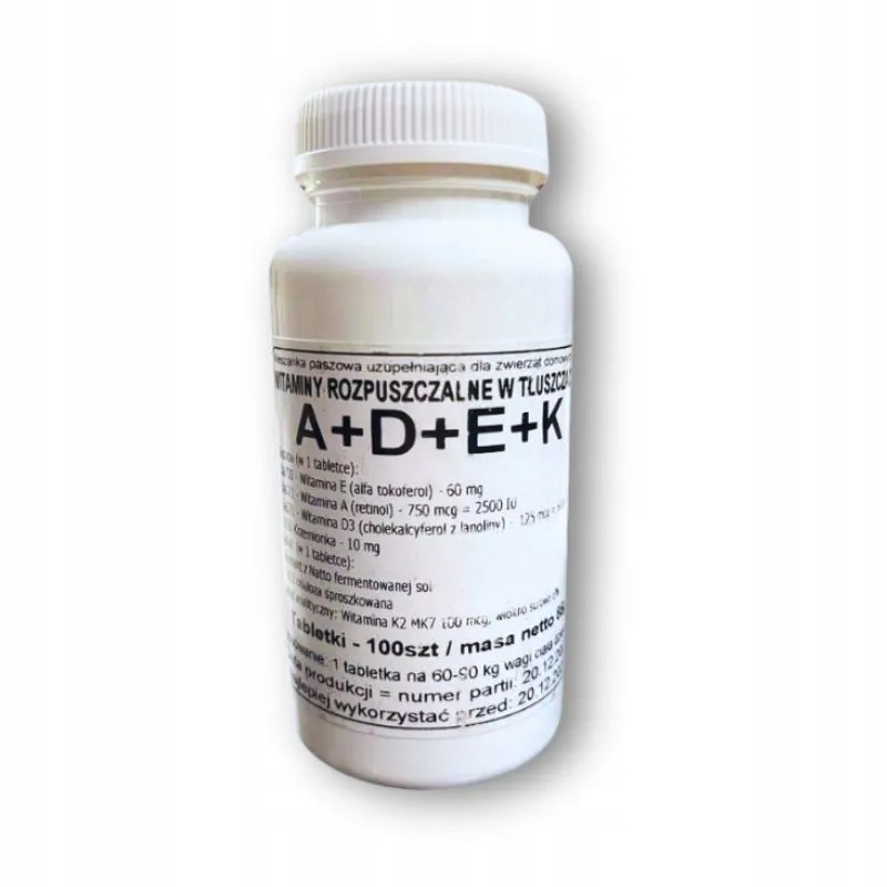 Podkowa Witaminy Adek 100 tab. Dla Zdrowia i Witalności Naturalny Skład