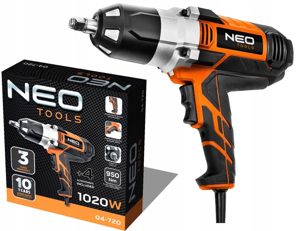 Neo Tools Rázový uťahovák 1020 W, 950 Nm 04-720