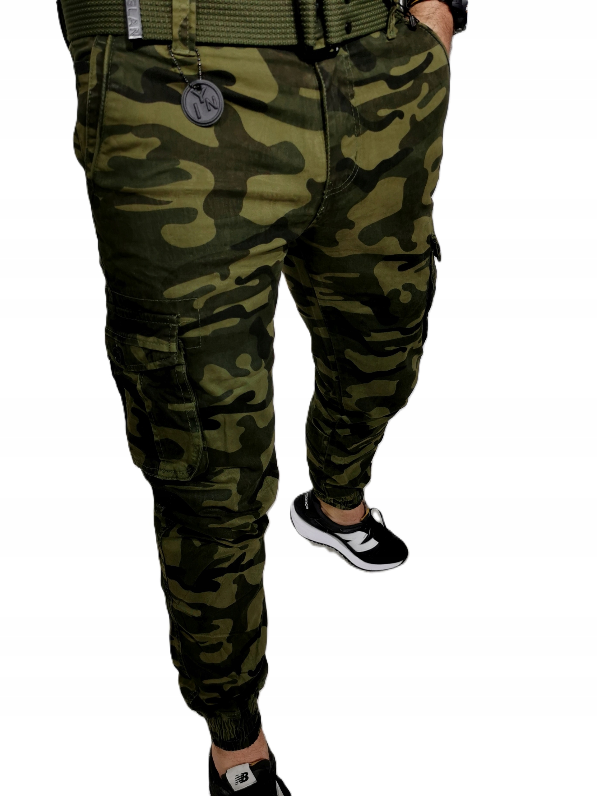 Pánské jogger kalhoty maskáčový kapsáče Pásek Bonus It 33