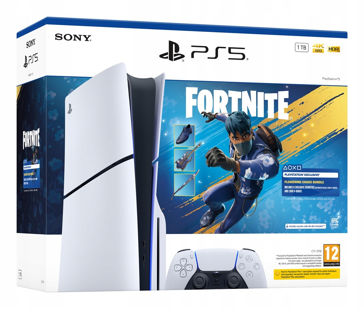 Konsola Sony PlayStation 5 Slim z pakietem Fortnite Rozkwitający Chaos
