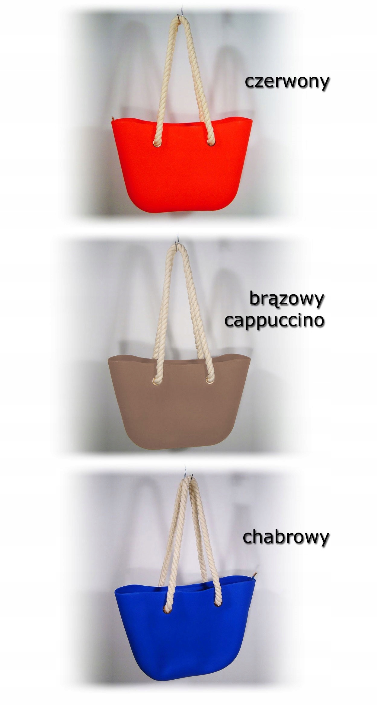 O TORBA GUMOWA TOREBKA HOBO JELLY SHOPPER BAG TGLA Kolor wielokolorowy