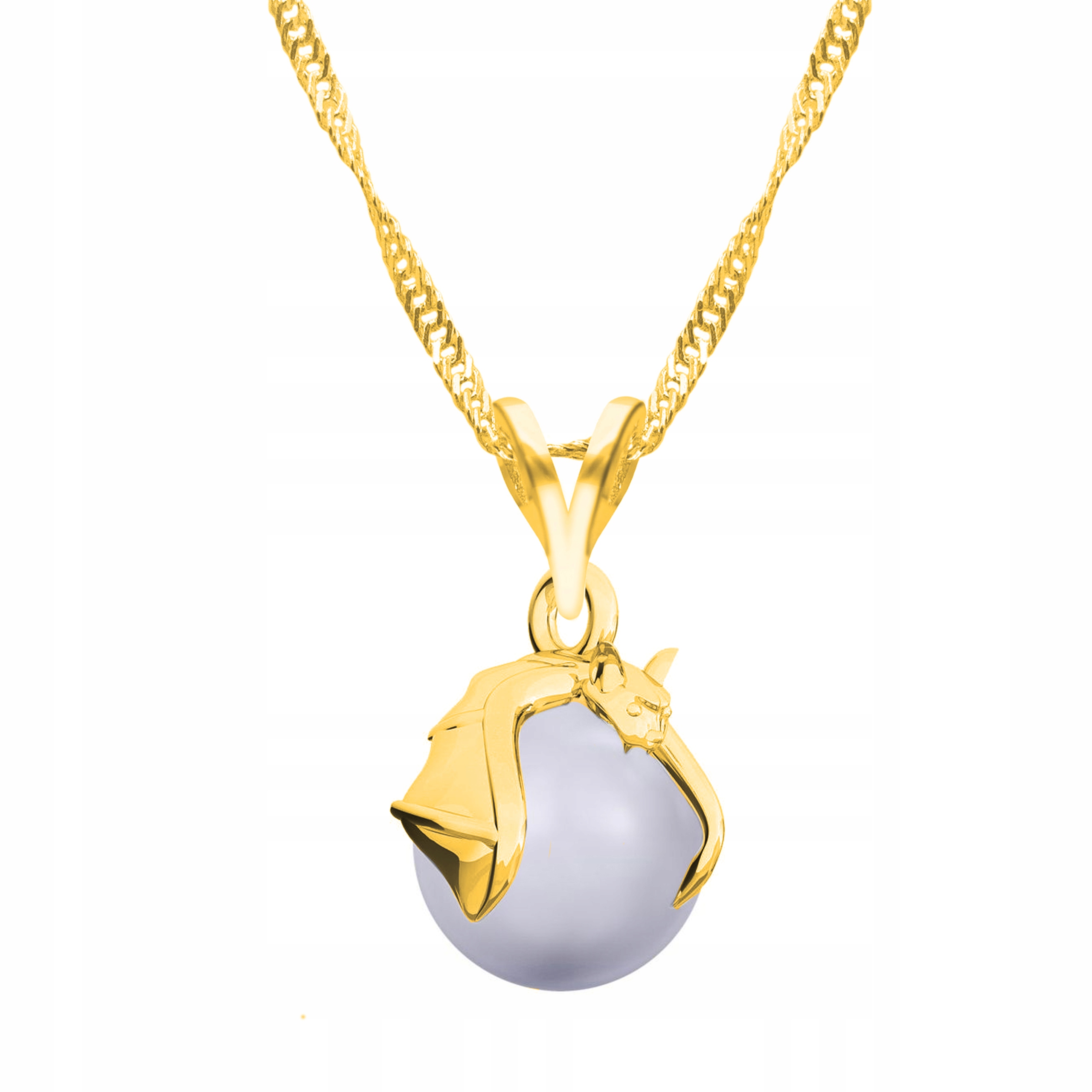 Řetízek zlatý náhrdelník 925 Netopýr Perla