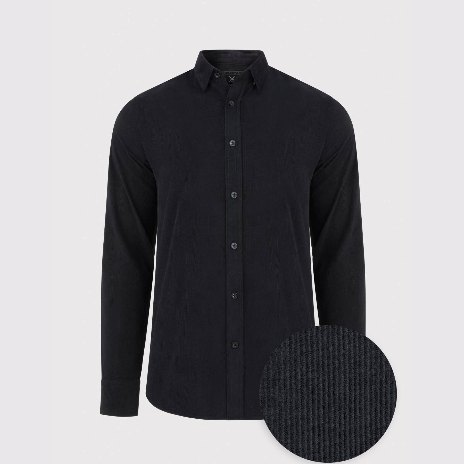 Černá pánská manšestrová košile Pako Lorente vel. S