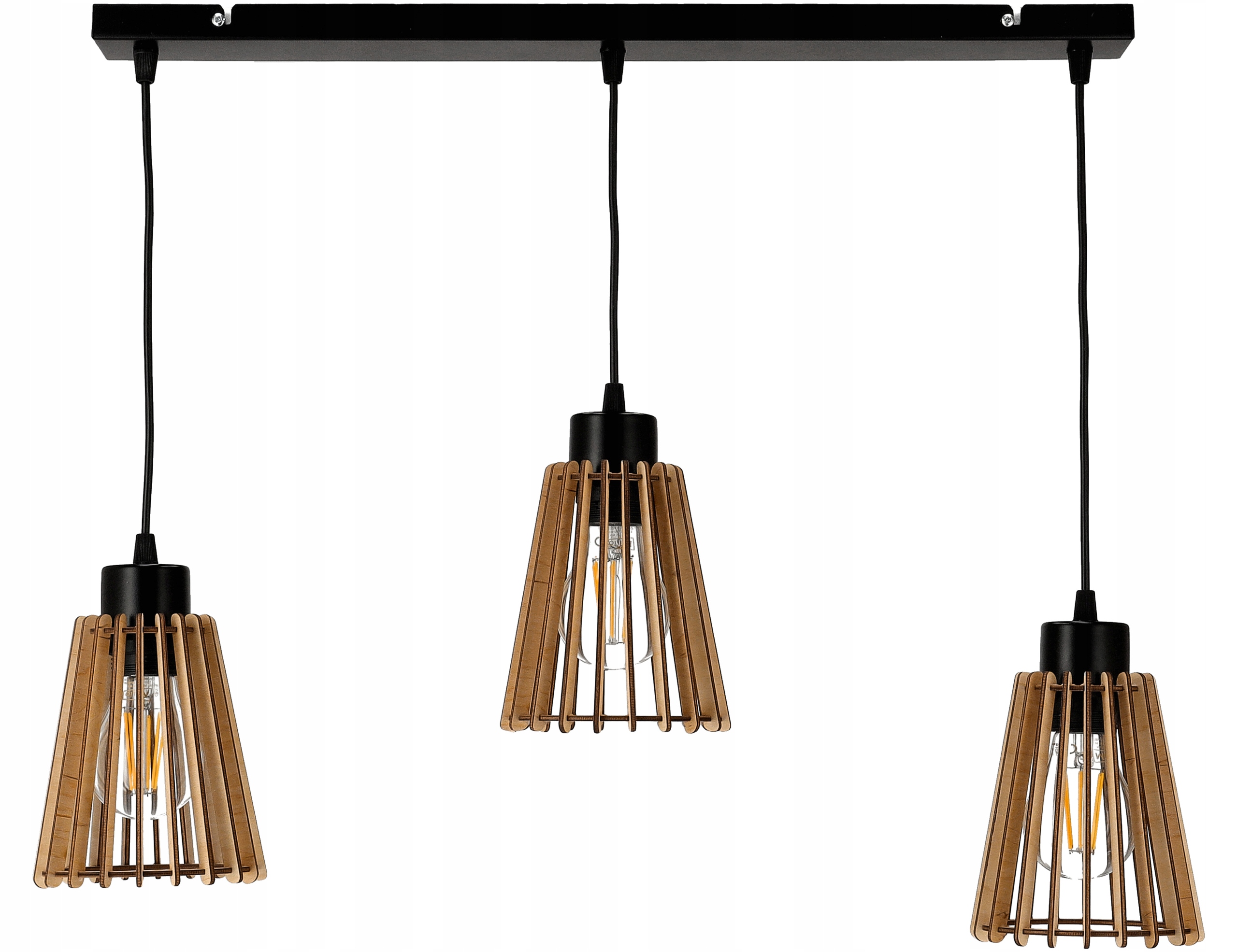 

Lampa wisząca zwis żyrandol sufitowa Loft Drewno 3