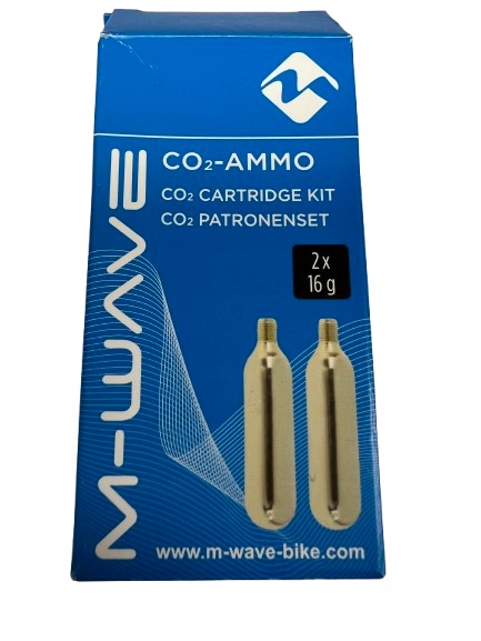 Naboje CO2 z gwintem do pompek M-Wave CO2-AMMO 2 sztuki srebrny 16 g/sztuka
