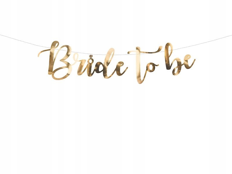 

Baner na wieczór panieński Bride to be złoty 80cm