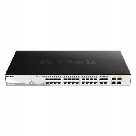 D-Link DGS-1210-28P 24-portowy przełącznik Gigabit PoE 4x Sfp
