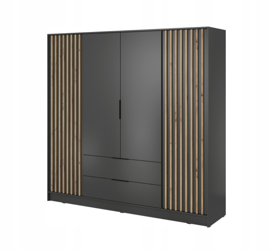 Szafa Lamele 206 cm Dąb Artisan NELA PS Kolekcja nela