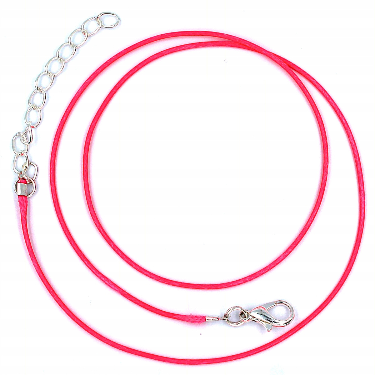 Baza Naszyjnika 48cm Zapięcie Różowa neonowa 1mm