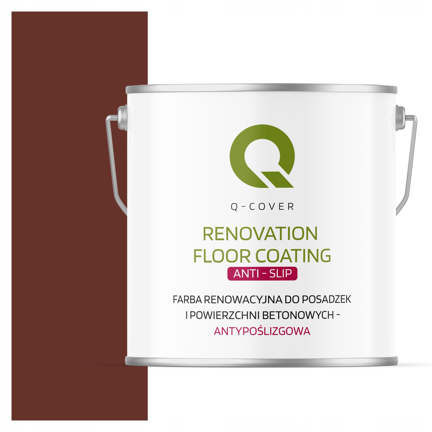 Renovačná Farba Na Podlahy Protišmyková Uv Hnedá RAL8012 Mat 5 L