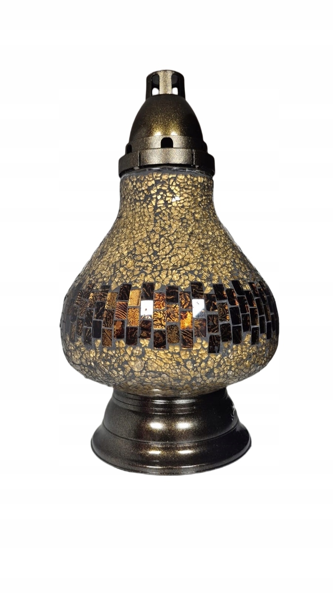 Hřbitovní Svíčka Vitráž Lampion Karafa Zlatá