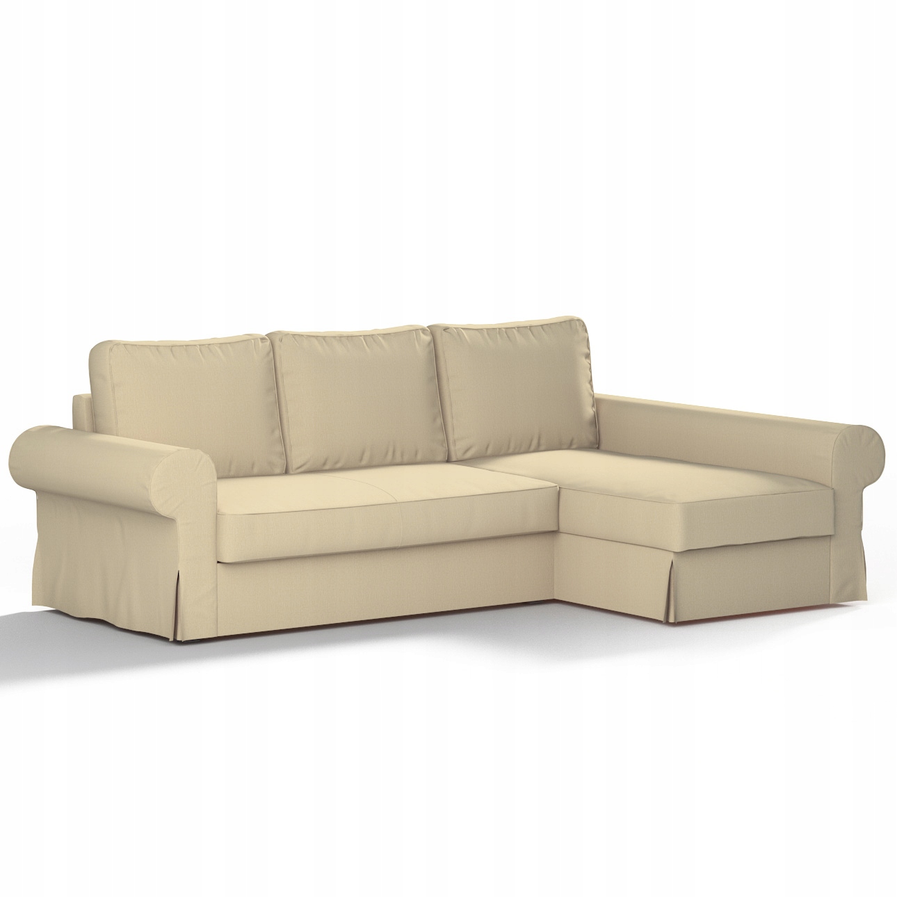 Dekoria potah na rozkládací pohovku Backabro s lehátkem Ikea, hnědý