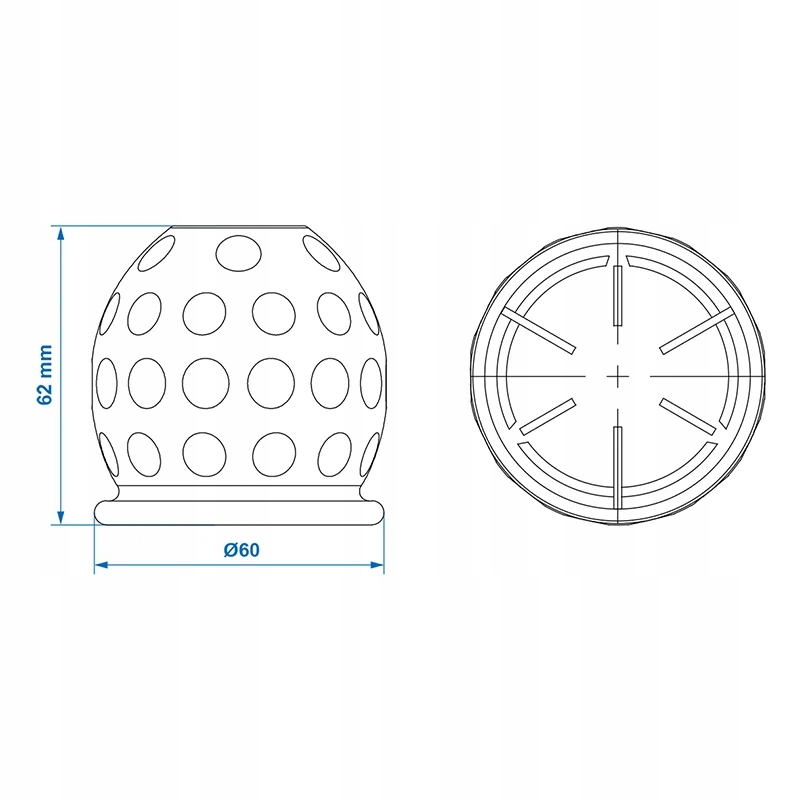 OSŁONA HAKA HOLOWNICZEGO NAKŁADKA NA HAK CZERWONA PIŁKA GOLFOWA GUMOWA RED Producent inny