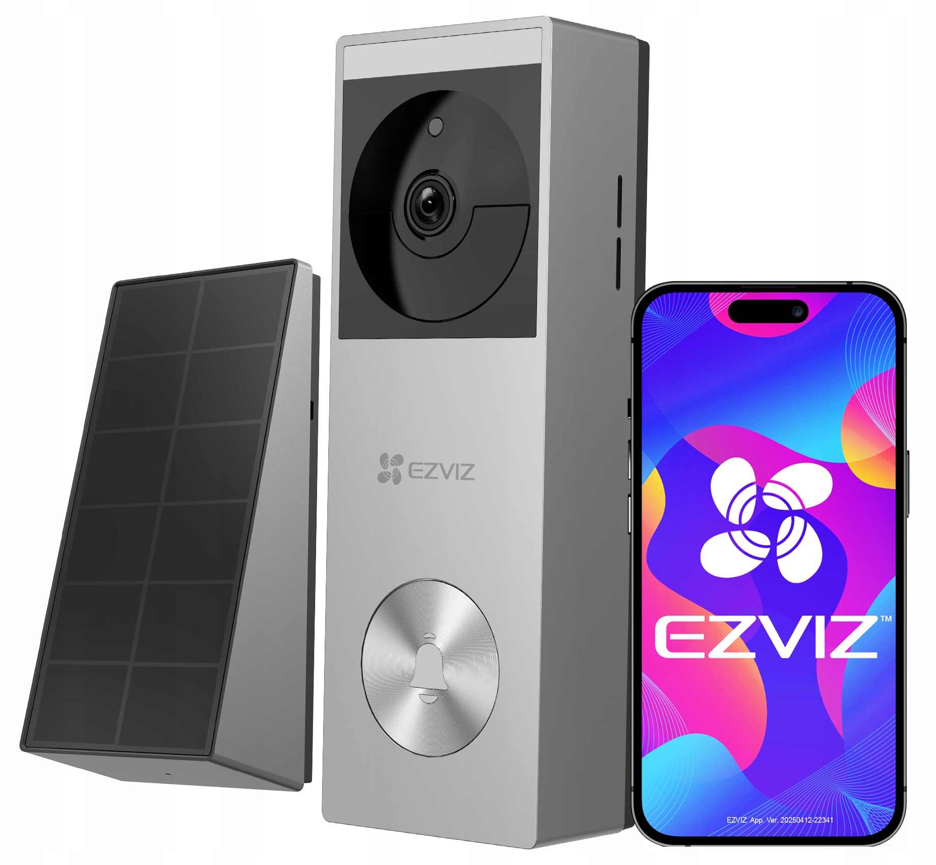 Ezviz CP3 Pro Bezdrôtový zvonček Video Kamera 2K Solárne napájanie